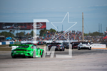 18/03/2023 - 79 JUNCADELLA Daniel (spa), GOUNON Jules (fra), ENGEL Mary (her), WeatherTech Racing, Mercedes AMG GT3, action during the Mobil 1 Twelve Hours of Sebring 2023, 2nd round of the 2023 IMSA SportsCar Championship, from March 15 to 18, 2023 on the Sebring International Raceway in Sebring, Florida, USA - AUTO - IMSA - 12 HOURS OF SEBRING 2023 - ENDURANCE - MOTORI