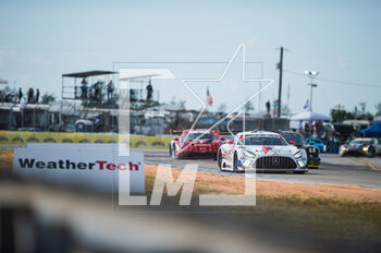 18/03/2023 - 79 JUNCADELLA Daniel (spa), GOUNON Jules (fra), ENGEL Mary (her), WeatherTech Racing, Mercedes AMG GT3, action during the Mobil 1 Twelve Hours of Sebring 2023, 2nd round of the 2023 IMSA SportsCar Championship, from March 15 to 18, 2023 on the Sebring International Raceway in Sebring, Florida, USA - AUTO - IMSA - 12 HOURS OF SEBRING 2023 - ENDURANCE - MOTORI