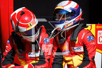 2023-04-13 - 50 FUOCO Antonio (ita), MOLINA Miguel (spa), NIELSEN Nicklas (dnk), Ferrari AF Corse, Ferrari 499P, ambiance pitlane during the 6 Hours of Portimao 2023, 2nd round of the 2023 FIA World Endurance Championship, from April 14 to 16, 2023 on the Algarve International Circuit in Portimao, Portugal - AUTO - FIA WEC - 6 HOURS OF PORTIMAO 2023 - ENDURANCE - MOTORS