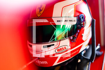 2023-04-14 - WADOUX Lilou (fra), Richard Mille AF Corse, Ferrari 488 GTE Evo, helmet during the 6 Hours of Portimao 2023, 2nd round of the 2023 FIA World Endurance Championship, from April 14 to 16, 2023 on the Algarve International Circuit in Portimao, Portugal - AUTO - FIA WEC - 6 HOURS OF PORTIMAO 2023 - ENDURANCE - MOTORS