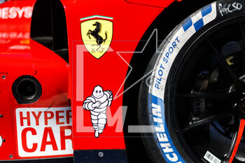 2023-04-15 - michelin, tyres, pneus, Ferrari AF Corse, Ferrari 499P, during the 6 Hours of Portimao 2023, 2nd round of the 2023 FIA World Endurance Championship, from April 14 to 16, 2023 on the Algarve International Circuit in Portimao, Portugal - AUTO - FIA WEC - 6 HOURS OF PORTIMAO 2023 - ENDURANCE - MOTORS