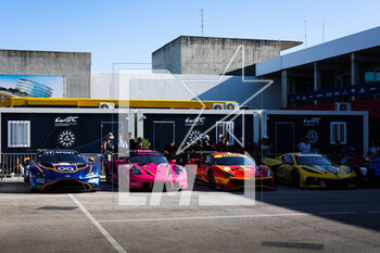2023-04-15 - parc ferme GTE cars during the 6 Hours of Portimao 2023, 2nd round of the 2023 FIA World Endurance Championship, from April 14 to 16, 2023 on the Algarve International Circuit in Portimao, Portugal - AUTO - FIA WEC - 6 HOURS OF PORTIMAO 2023 - ENDURANCE - MOTORS