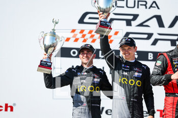 2023-04-16 - 25 DE PHILLIPPI Connor (usa), YELLOLY Nick (gbr), VAN DER LINDE Sheldon (saf), BMW M Team RLL, BMW M Hybrid V8, portrait podium during the Acura Grand Prix of Long Beach 2023, 3rd round of 2023 IMSA SportsCar Championship, from April 14 to 16, 2023 on the Streets of Long Beach, in Long Beach, California, United States of America - AUTO - IMSA - GRAND PRIX OF LONG BEACH 2023 - ENDURANCE - MOTORS