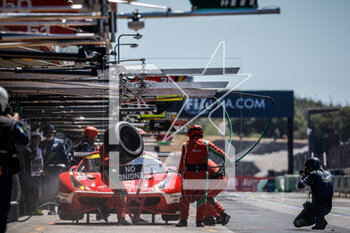 2023-04-16 - 83 PEREZ COMPANC Luis (arg), WADOUX Lilou (fra), ROVERA Alessio (ita), Richard Mille AF Corse, Ferrari 488 GTE Evo, action, pitlane during the 6 Hours of Portimao 2023, 2nd round of the 2023 FIA World Endurance Championship, from April 14 to 16, 2023 on the Algarve International Circuit in Portimao, Portugal - AUTO - FIA WEC - 6 HOURS OF PORTIMAO 2023 - ENDURANCE - MOTORS