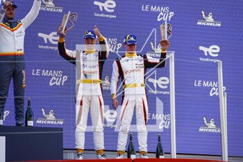 2023-04-22 - 02 MICHAEL Fabien (fra), SMAL Kiriil (ana), CD Sport, Ligier JS P320 - Nissan, portrait podium during the 1st round of the 2023 Michelin Le Mans Cup on the Circuit de Barcelona-Catalunya from April 21 to 23, 2023 in Montmelo, Spain - AUTO - MICHELIN LE MANS CUP 2023 - BARCELONA - ENDURANCE - MOTORS
