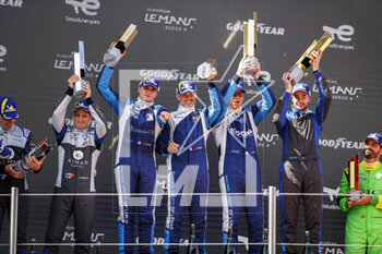 2023-04-23 - 31 WOLFF Jacques (fra), DOQUIN Antoine (fra), MICHAL Fabien (fra), Racing Spirit of Lemans, Ligier JS P320 - Nissan, portrait podium during the 4 Hours of Barcelona 2023, 1st round of the 2023 European Le Mans Series on the Circuit de Barcelona-Catalunya from April 21 to 23, 2023 in Montmelo, Spain - AUTO - ELMS - 4 HOURS OF BARCELONA 2023 - ENDURANCE - MOTORS