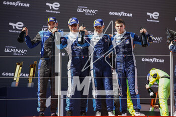 2023-04-23 - 31 WOLFF Jacques (fra), DOQUIN Antoine (fra), MICHAL Fabien (fra), Racing Spirit of Lemans, Ligier JS P320 - Nissan, portrait podium during the 4 Hours of Barcelona 2023, 1st round of the 2023 European Le Mans Series on the Circuit de Barcelona-Catalunya from April 21 to 23, 2023 in Montmelo, Spain - AUTO - ELMS - 4 HOURS OF BARCELONA 2023 - ENDURANCE - MOTORS