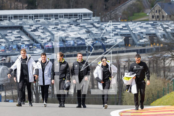 2023-04-26 - 94 DUVAL Loic (fra), MENEZES Gustavo (usa), MULLER Nico (swi), Peugeot TotalEnergies, Peugeot 9x8, action, DRIVERS TRACK WALK, portrait, during the 6 Hours of Spa-Francorchamps 2023, 3rd round of the 2023 FIA World Endurance Championship, from April 27 to 29, 2023 on the Circuit de Spa-Francorchamps, in Stavelot, Belgium - AUTO - FIA WEC - 6 HOURS OF SPA-FRANCORCHAMPS 2023 - ENDURANCE - MOTORS