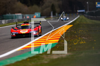 2023-04-27 - 50 FUOCO Antonio (ita), MOLINA Miguel (spa), NIELSEN Nicklas (dnk), Ferrari AF Corse, Ferrari 499P, action during the 6 Hours of Spa-Francorchamps 2023, 3rd round of the 2023 FIA World Endurance Championship, from April 27 to 29, 2023 on the Circuit de Spa-Francorchamps, in Stavelot, Belgium - AUTO - FIA WEC - 6 HOURS OF SPA-FRANCORCHAMPS 2023 - ENDURANCE - MOTORS