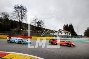 2023-04-28 - 51 PIER GUIDI Alessandro (ita), CALADO James (gbr), GIOVINAZZI Antonio (ita), Ferrari AF Corse, Ferrari 499P, action, 708 DUMAS Romain (fra), PLA Olivier (fra), MAILLEUX Franck (fra), Glickenhaus Racing, Glickenhaus 007, action, during the 6 Hours of Spa-Francorchamps 2023, 3rd round of the 2023 FIA World Endurance Championship, from April 27 to 29, 2023 on the Circuit de Spa-Francorchamps, in Stavelot, Belgium - AUTO - FIA WEC - 6 HOURS OF SPA-FRANCORCHAMPS 2023 - ENDURANCE - MOTORS