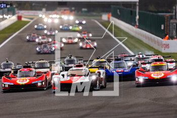 2023-04-29 - Start 07 CONWAY Mike (gbr), KOBAYASHI Kamui (jpn), LOPEZ José Maria (arg), Toyota Gazoo Racing, Toyota GR010 - Hybrid, action 50 FUOCO Antonio (ita), MOLINA Miguel (spa), NIELSEN Nicklas (dnk), Ferrari AF Corse, Ferrari 499P, action 51 PIER GUIDI Alessandro (ita), CALADO James (gbr), GIOVINAZZI Antonio (ita), Ferrari AF Corse, Ferrari 499P, action during the 6 Hours of Spa-Francorchamps 2023, 3rd round of the 2023 FIA World Endurance Championship, from April 27 to 29, 2023 on the Circuit de Spa-Francorchamps, in Stavelot, Belgium - AUTO - FIA WEC - 6 HOURS OF SPA-FRANCORCHAMPS 2023 - ENDURANCE - MOTORS