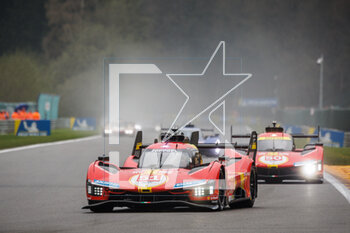 2023-04-29 - 50 FUOCO Antonio (ita), MOLINA Miguel (spa), NIELSEN Nicklas (dnk), Ferrari AF Corse, Ferrari 499P, action, 51 PIER GUIDI Alessandro (ita), CALADO James (gbr), GIOVINAZZI Antonio (ita), Ferrari AF Corse, Ferrari 499P, action, during the 6 Hours of Spa-Francorchamps 2023, 3rd round of the 2023 FIA World Endurance Championship, from April 27 to 29, 2023 on the Circuit de Spa-Francorchamps, in Stavelot, Belgium - AUTO - FIA WEC - 6 HOURS OF SPA-FRANCORCHAMPS 2023 - ENDURANCE - MOTORS