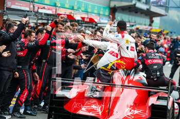 2023-04-29 - 41 ANDRADE Rui (prt), KUBICA Robert (pol), DELETRAZ Louis (Swiss), Team WRT, Oreca 07 - Gibson, celebrating victory during the 6 Hours of Spa-Francorchamps 2023, 3rd round of the 2023 FIA World Endurance Championship, from April 27 to 29, 2023 on the Circuit de Spa-Francorchamps, in Stavelot, Belgium - AUTO - FIA WEC - 6 HOURS OF SPA-FRANCORCHAMPS 2023 - ENDURANCE - MOTORS