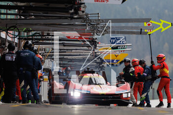 2023-04-29 - pitlane, 50 FUOCO Antonio (ita), MOLINA Miguel (spa), NIELSEN Nicklas (dnk), Ferrari AF Corse, Ferrari 499P, action during the 6 Hours of Spa-Francorchamps 2023, 3rd round of the 2023 FIA World Endurance Championship, from April 27 to 29, 2023 on the Circuit de Spa-Francorchamps, in Stavelot, Belgium - AUTO - FIA WEC - 6 HOURS OF SPA-FRANCORCHAMPS 2023 - ENDURANCE - MOTORS