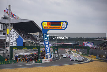 2023-06-10 - Porsche Carrera Cup start during the 24 Hours of Le Mans 2023 on the Circuit des 24 Heures du Mans from June 10 to 11, 2023 in Le Mans, France - AUTO - LE MANS 2023 - PART 1 - ENDURANCE - MOTORS