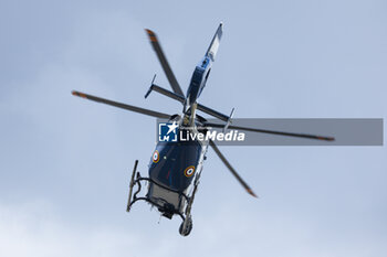 2023-06-10 - Gendarmerie Helicopter during the 24 Hours of Le Mans 2023 on the Circuit des 24 Heures du Mans from June 10 to 11, 2023 in Le Mans, France - AUTO - LE MANS 2023 - PART 1 - ENDURANCE - MOTORS