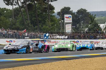 2023-06-10 - 100 HULL Chandler (usa), HARYANTO Andrew (inn), SEGAL Jeffrey (usa), Walkenhorst Motorsport, Ferrari 488 GTE Evo, and 56 HYET PJ (usa), JEANNEATTE Gunnar (usa), CAIROLI Matteo (ia), Project 1 - AO, Porsche 911 RSR - 19, action during the 24 Hours of Le Mans 2023 on the Circuit des 24 Heures du Mans from June 10 to 11, 2023 in Le Mans, France - AUTO - LE MANS 2023 - PART 1 - ENDURANCE - MOTORS