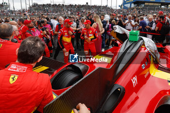 2023-06-10 - 50 FUOCO Antonio (ita), MOLINA Miguel (spa), NIELSEN Nicklas (dnk), Ferrari AF Corse, Ferrari 499P , starting grid, grille de depart during the 24 Hours of Le Mans 2023 on the Circuit des 24 Heures du Mans from June 10 to 11, 2023 in Le Mans, France - AUTO - LE MANS 2023 - PART 1 - ENDURANCE - MOTORS