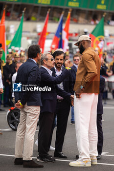 2023-06-10 - LeBron James, with FIA president BEN SULAYEM Mohammed (are), Ickx Jacky, FFSA president Deschaux Nicolas during the 24 Hours of Le Mans 2023 on the Circuit des 24 Heures du Mans from June 10 to 11, 2023 in Le Mans, France - AUTO - LE MANS 2023 - PART 1 - ENDURANCE - MOTORS