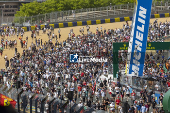 2023-06-11 - during the podium of the 24 Hours of Le Mans 2023 on the Circuit des 24 Heures du Mans on June 11, 2023 in Le Mans, France - AUTO - LE MANS 2023 - PODIUM - ENDURANCE - MOTORS