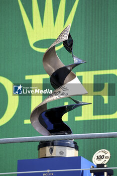 2023-06-11 - Trophy 100 years during the podium of the 24 Hours of Le Mans 2023 on the Circuit des 24 Heures du Mans on June 11, 2023 in Le Mans, France - AUTO - LE MANS 2023 - PODIUM - ENDURANCE - MOTORS