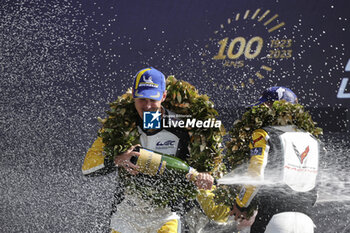 2023-06-11 - CATSBURG Nicky (nld), Corvette Racing, Chevrolet Corvette C8.R, portrait during the podium of the 24 Hours of Le Mans 2023 on the Circuit des 24 Heures du Mans on June 11, 2023 in Le Mans, France - AUTO - LE MANS 2023 - PODIUM - ENDURANCE - MOTORS