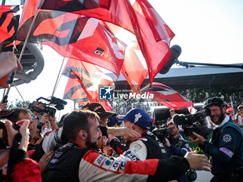 2023-07-09 - Toyota Gazoo Racing, Celebrating the victory in pit lane, July 09 in Monza,Italy - FIA WORLD ENDURANCE CHAMPIONSHIP WEC 6 HOURS OF MONZA 2023 - ENDURANCE - MOTORS
