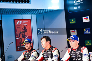 2023-07-09 - Mike Conway (GBR), Kamui Kobayashi (JPN), Jose Maria Lopez (ARG), Toyota Gazoo Racing, Press conference after victory,July 09 in Monza, Italy - FIA WORLD ENDURANCE CHAMPIONSHIP WEC 6 HOURS OF MONZA 2023 - ENDURANCE - MOTORS
