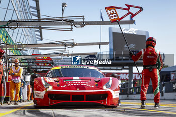 2023-07-07 - Pit stop, 83 PEREZ COMPANC Luis (arg), WADOUX Lilou (fra), ROVERA Alessio (ita), Richard Mille AF Corse, Ferrari 488 GTE Evo, action during the 6 Hours of Monza 2023, 3rd round of the 2023 FIA World Endurance Championship, from July 7 to 9, 2023 on the Autodrome Nazionale di Monza, in Monza, Italy - AUTO - FIA WEC - 6 HOURS OF MONZA 2023 - ENDURANCE - MOTORS