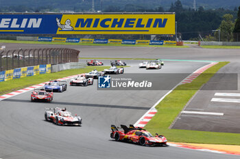2023-09-10 - 50 FUOCO Antonio (ita), MOLINA Miguel (spa), NIELSEN Nicklas (dnk), Ferrari AF Corse, Ferrari 499P, action, 07 CONWAY Mike (gbr), KOBAYASHI Kamui (jpn), LOPEZ José Maria (arg), Toyota Gazoo Racing, Toyota GR010 - Hybrid, action, start of the race, depart, during the 6 Hours of Fuji 2023, 6th round of the 2023 FIA World Endurance Championship, from September 7 to 10, 2023 on the Fuji Speedway, in Oyama, Japan - AUTO - FIA WEC - 6 HOURS OF FUJI 2023 - ENDURANCE - MOTORS