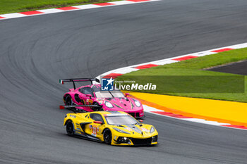 2023-09-10 - 33 KEATING Ben (usa), VARRONE Nicolas (arg), CATSBURG Nicky (old), Corvette Racing, Chevrolet Corvette C8.R, action
, 85 BOVY Sarah (bel), GATTING Michelle (dnk), FREY Rahel (Swiss), Iron Dames, Porsche 911 RSR - 19, action, during the 6 Hours of Fuji 2023, 6th round of the 2023 FIA World Endurance Championship, from September 7 to 10, 2023 on the Fuji Speedway, in Oyama, Japan - AUTO - FIA WEC - 6 HOURS OF FUJI 2023 - ENDURANCE - MOTORS