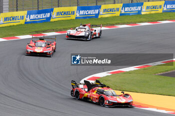 2023-09-10 - 50 FUOCO Antonio (ita), MOLINA Miguel (spa), NIELSEN Nicklas (dnk), Ferrari AF Corse, Ferrari 499P, action, 51 PIER GUIDI Alessandro (ita), CALADO James (gbr), GIOVINAZZI Antonio (ita), Ferrari AF Corse, Ferrari 499P, action, during the 6 Hours of Fuji 2023, 6th round of the 2023 FIA World Endurance Championship, from September 7 to 10, 2023 on the Fuji Speedway, in Oyama, Japan - AUTO - FIA WEC - 6 HOURS OF FUJI 2023 - ENDURANCE - MOTORS