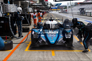 2023-09-10 - 36 VAXIVIERE Matthieu (fra), CANAL Julien (fra), MILESI Charles (fra), Alpine Elf Team, Oreca 07 - Gibson, pitlane during the 6 Hours of Fuji 2023, 6th round of the 2023 FIA World Endurance Championship, from September 7 to 10, 2023 on the Fuji Speedway, in Oyama, Japan - AUTO - FIA WEC - 6 HOURS OF FUJI 2023 - ENDURANCE - MOTORS