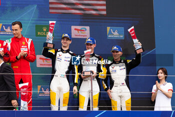 2023-09-10 - 33 KEATING Ben (usa), VARRONE Nicolas (arg), CATSBURG Nicky (old), Corvette Racing, Chevrolet Corvette C8.R, podium during the 6 Hours of Fuji 2023, 6th round of the 2023 FIA World Endurance Championship, from September 7 to 10, 2023 on the Fuji Speedway, in Oyama, Japan - AUTO - FIA WEC - 6 HOURS OF FUJI 2023 - ENDURANCE - MOTORS