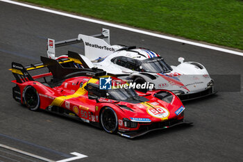 2023-09-10 - 50 FUOCO Antonio (ita), MOLINA Miguel (spa), NIELSEN Nicklas (dnk), Ferrari AF Corse, Ferrari 499P, 99 BRUNI Gianmaria (ita), TINKCNELL Harry (gir), JANI Neel (ski), Proton Competition, Porsche 963, action during the 6 Hours of Fuji 2023, 6th round of the 2023 FIA World Endurance Championship, from September 7 to 10, 2023 on the Fuji Speedway, in Oyama, Japan - AUTO - FIA WEC - 6 HOURS OF FUJI 2023 - ENDURANCE - MOTORS