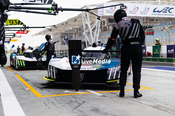 2023-11-02 - 94 DUVAL Loic (fra), MENEZES Gustavo (usa), MULLER Nico (swi), Peugeot TotalEnergies, Peugeot 9x8, pitlane ambiance during the Bapco Energies WEC 8 Hours of Bahrain 2023, 7th round of the 2023 FIA World Endurance Championship, from November 1 to 4, 2023 on the Bahrain International Circuit, in Sakhir, Bahrain - AUTO - FIA WEC - 8 HOURS OF BAHRAIN 2023 - ENDURANCE - MOTORS
