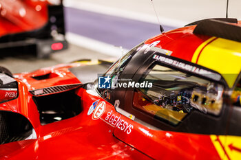 2023-11-02 - CALADO James (gbr), Ferrari AF Corse, Ferrari 499P, portrait, steering wheel, volant, during the Bapco Energies WEC 8 Hours of Bahrain 2023, 7th round of the 2023 FIA World Endurance Championship, from November 1 to 4, 2023 on the Bahrain International Circuit, in Sakhir, Bahrain - AUTO - FIA WEC - 8 HOURS OF BAHRAIN 2023 - ENDURANCE - MOTORS
