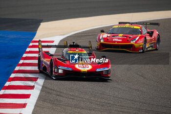2023-11-03 - 50 FUOCO Antonio (ita), MOLINA Miguel (spa), NIELSEN Nicklas (dnk), Ferrari AF Corse, Ferrari 499P, action during the Bapco Energies WEC 8 Hours of Bahrain 2023, 7th round of the 2023 FIA World Endurance Championship, from November 1 to 4, 2023 on the Bahrain International Circuit, in Sakhir, Bahrain - AUTO - FIA WEC - 8 HOURS OF BAHRAIN 2023 - ENDURANCE - MOTORS