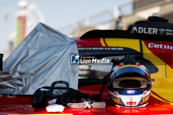 2023-11-04 - helmet, casque, MOLINA Miguel (spa), Ferrari AF Corse, Ferrari 499P, portrait, starting grid, grille de depart during the Bapco Energies WEC 8 Hours of Bahrain 2023, 7th round of the 2023 FIA World Endurance Championship, from November 1 to 4, 2023 on the Bahrain International Circuit, in Sakhir, Bahrain - AUTO - FIA WEC - 8 HOURS OF BAHRAIN 2023 - ENDURANCE - MOTORS