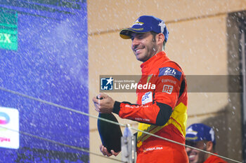 2023-11-04 - podium MOLINA Miguel (spa), Ferrari AF Corse, Ferrari 499P, portrait during the Bapco Energies WEC 8 Hours of Bahrain 2023, 7th round of the 2023 FIA World Endurance Championship, from November 1 to 4, 2023 on the Bahrain International Circuit, in Sakhir, Bahrain - AUTO - FIA WEC - 8 HOURS OF BAHRAIN 2023 - ENDURANCE - MOTORS