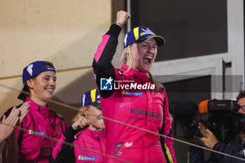 2023-11-04 - podium GATTING Michelle (dnk), Iron Dames, Porsche 911 RSR - 19, portrait during the Bapco Energies WEC 8 Hours of Bahrain 2023, 7th round of the 2023 FIA World Endurance Championship, from November 1 to 4, 2023 on the Bahrain International Circuit, in Sakhir, Bahrain - AUTO - FIA WEC - 8 HOURS OF BAHRAIN 2023 - ENDURANCE - MOTORS