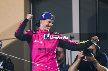 2023-11-04 - podium BOVY Sarah (bel), Iron Dames, Porsche 911 RSR - 19, portrait during the Bapco Energies WEC 8 Hours of Bahrain 2023, 7th round of the 2023 FIA World Endurance Championship, from November 1 to 4, 2023 on the Bahrain International Circuit, in Sakhir, Bahrain - AUTO - FIA WEC - 8 HOURS OF BAHRAIN 2023 - ENDURANCE - MOTORS