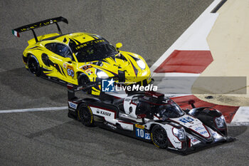 2023-11-04 - 10 CULLEN Ryan (gar), KAISER Matthias (lie), AUBRY Gabriel (fra), Vector Sport, Oreca 07 - Gibson, 60 SCHIAVONI Claudio (ita), CRESSONI Matteo (ita), PICARIELLO Alessio (ita), Iron Lynx, Porsche 911 RSR - 19, action during the Bapco Energies WEC 8 Hours of Bahrain 2023, 7th round of the 2023 FIA World Endurance Championship, from November 1 to 4, 2023 on the Bahrain International Circuit, in Sakhir, Bahrain - AUTO - FIA WEC - 8 HOURS OF BAHRAIN 2023 - ENDURANCE - MOTORS