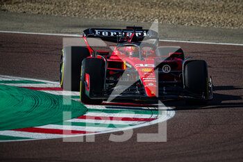 2023-02-14 - Charles Leclerc driving the new Ferrari SF-23 for the 2023 F1 season on the Circuit de Fiorano on the February 14, 2023 in Fiorano Modenese, Italy - F1 - FERRARI SF-23 SHAKEDOWN IN FIORANO - FORMULA 1 - MOTORS