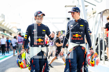 2023-02-23 - PEREZ Sergio (mex), Red Bull Racing RB19, VERSTAPPEN Max (ned), Red Bull Racing RB19, portrait during the Formula 1 Armco pre-season testing 2023 of the 2023 FIA Formula One World Championship from February 23 to 25, 2023 on the Bahrain International Circuit, in Sakhir, Bahrain - F1 - PRE-SEASON TESTING 2023 - BAHRAIN - FORMULA 1 - MOTORS