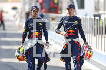 2023-02-23 - PEREZ Sergio (mex), Red Bull Racing RB19, portrait VERSTAPPEN Max (ned), Red Bull Racing RB19, portrait during the Formula 1 Armco pre-season testing 2023 of the 2023 FIA Formula One World Championship from February 23 to 25, 2023 on the Bahrain International Circuit, in Sakhir, Bahrain - F1 - PRE-SEASON TESTING 2023 - BAHRAIN - FORMULA 1 - MOTORS