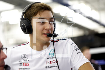 2023-02-23 - RUSSELL George (gbr), Mercedes AMG F1 Team W14, portrait during the Formula 1 Armco pre-season testing 2023 of the 2023 FIA Formula One World Championship from February 23 to 25, 2023 on the Bahrain International Circuit, in Sakhir, Bahrain - F1 - PRE-SEASON TESTING 2023 - BAHRAIN - FORMULA 1 - MOTORS