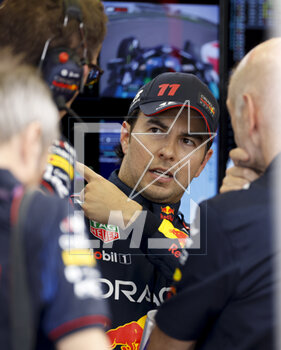 2023-02-24 - PEREZ Sergio (mex), Red Bull Racing RB19, portrait during the Formula 1 Armco pre-season testing 2023 of the 2023 FIA Formula One World Championship from February 23 to 25, 2023 on the Bahrain International Circuit, in Sakhir, Bahrain - F1 - PRE-SEASON TESTING 2023 - BAHRAIN - FORMULA 1 - MOTORS