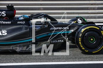 2023-02-25 - 63 RUSSELL George (gbr), Mercedes AMG F1 Team W14, action mechanical detail of sidepods during the Formula 1 Aramco pre-season testing 2023 of the 2023 FIA Formula One World Championship from February 23 to 25, 2023 on the Bahrain International Circuit, in Sakhir, Bahrain - F1 - PRE-SEASON TESTING 2023 - BAHRAIN - FORMULA 1 - MOTORS