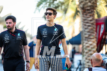 2023-03-02 - RUSSELL George (gbr), Mercedes AMG F1 Team W14, portrait during the Formula 1 Gulf Air Bahrain Grand Prix 2023, 1st round of the 2023 FIA Formula One World Championship from March 2
3 to 5, 2023 on the Bahrain International Circuit, in Sakhir, Bahrain - F1 - BAHRAIN GRAND PRIX 2023 - FORMULA 1 - MOTORS